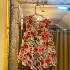 Soprano printed floral flounce top